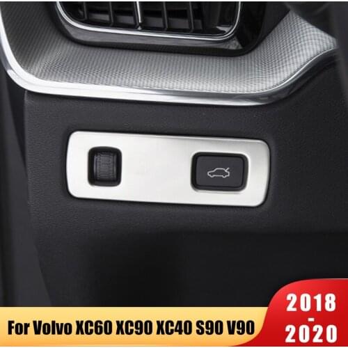 For Volvo XC60 XC90 XC40 S90 V90 2018 2019 2020 Car Headlight Switch Sequin Headlight Adjust Cover Trim Stickers Accessories