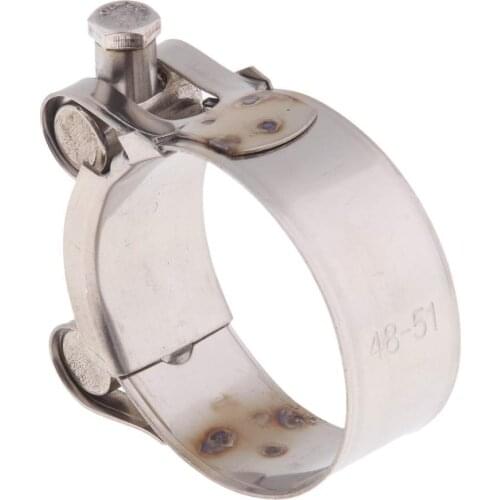 Motorbike Exhaust Clamp Clip Stainless Steel Muffler Silencer Clamps (48-51mm)