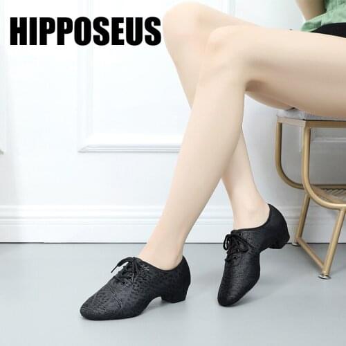 Hipposeus 3.5CM Heels Dance Shoes Latin Sumber Men Women Girls Ballroom Modern Tango Jazz Performance Practise shoes Wholesale