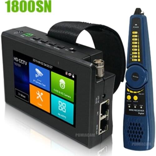 IPC-1800SN 4inch 4K H265 IP Camera tester 8MP AHD TVI CVI CVBS CCTV Tester Monitor with PTZ Control Rapid ONVIF IPC Tester POE