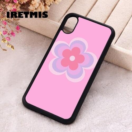 Iretmis 5 5S SE 2020 Phone Cover Case for iPhone 6 6S 7 8 Plus X Xs XR 11 12 Mini Pro Max pastel pink and purple flower trance