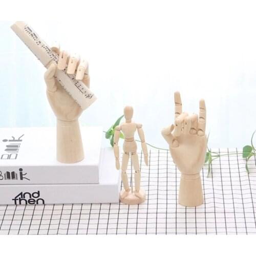 Creative 30 cm Figure Model Mannequin And Sketch Artist Movable Limbs Home Decor Male Wooden Draw Action Rotatable Desktop