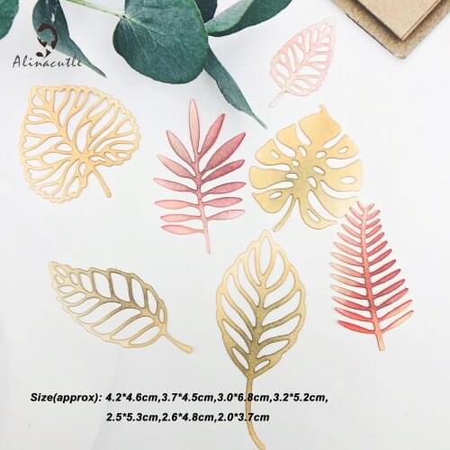 Metal Cut Dies 7pc Leaf Set Leaves Scrapbooking Paper Craft Handmade Card Album Punch Art Cutter Aliancraft Cutting Dies
