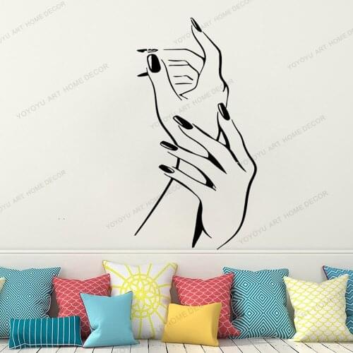 Nail Salon Wall Decal wallpaper for beauty salon Window Sticker muraux salon Beauty Salon Spa Wall Decor yw114