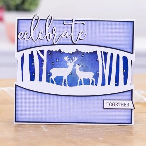 New Forest deer background metal Cutting Dies Stencils DIY Scrapbooking Paper/photo Cards Embossing Dies