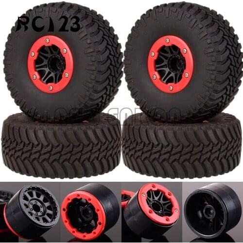 1:10 4pcs 2.2" Beadlock Climbing Rock Crawler Wheel Rim & 130mm Tires For HSP Redcat Traxxas Axial RC Truck NEW ENRON