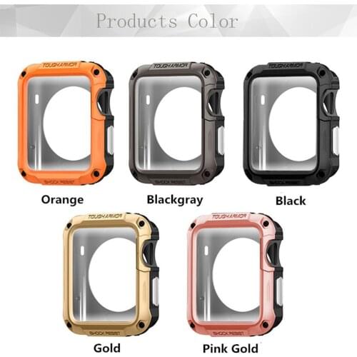 Full Screen Protector For Apple Watch 38mm 40mm 42mm 44mm Tough Armor Cover Case with Builtin Screen Shield for iWatch1 2 3 4 5