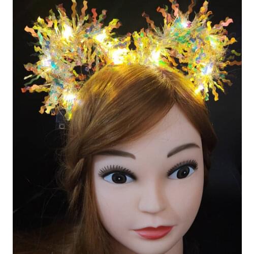 LED Luminous Flash Bear Hair Band Accessories Fancy Dress Headband For Baby Shower Birthday Festival Girls Women Children Gift