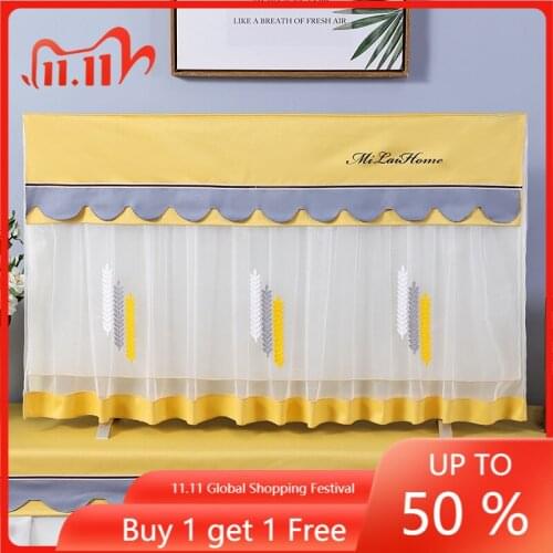 2020 Television Cover Dust Cover 55 Hanging Desktop Fabric 65-Inch LCD Curved TV Lace Cover Towel monitor cover