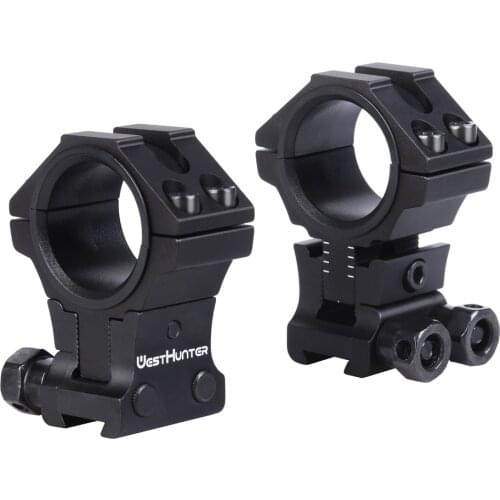 WESTHUNTER Adjustable Profile 11MM Dovetail Mounts Hunting Scope Rings 25.4MM/30MM Riflescope Base Adjust Height 36 To 42MM