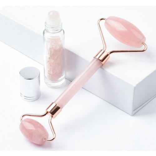 Roller with Gemstone Bottle Facial Skin Roller for Face Eyes Neck Body Muscle Relaxant Relieve Wrinkles