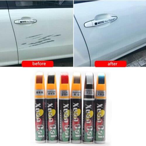 6 Colors 12ml Car Colors Fix Coat Paint Pen Touch Up Scratch Clear Repair Remove Tool Non-Toxic Water Resistant Permanent