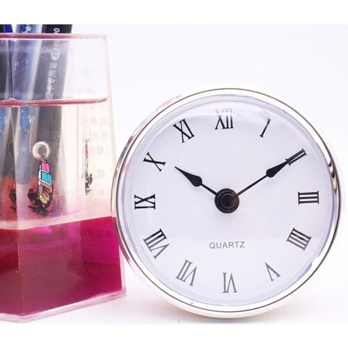 Silver Out Diameter 80mm Quartz Insert Clock Movement Built - in Clock DIY Desk Clock Kits Parts