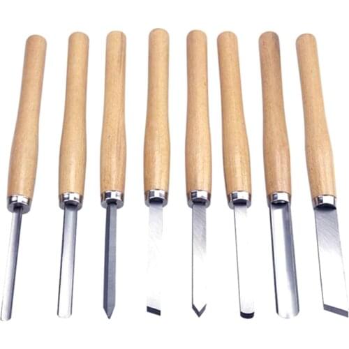 8/10/12pcs Gouge Lathe Chisel Woodworking Wood Tools Carving Turning Art Kit _WK