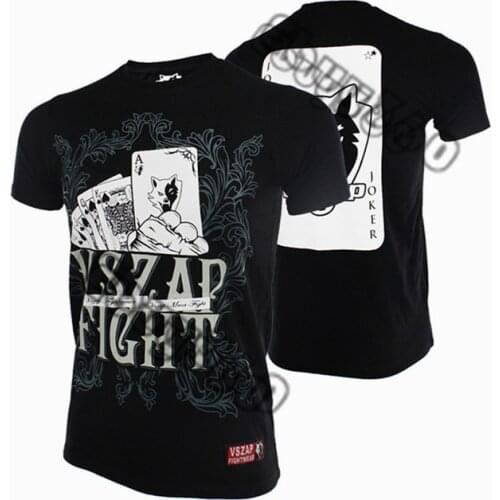 VSZAP Poker combat fitness MMA short-sleeved T - shirt contortion for training the venomous movement fighting