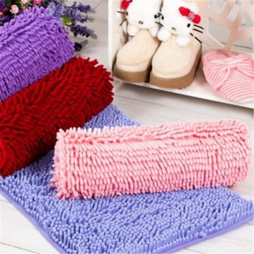 1Pcs Fashion Non-slip Mat Microfiber chenille bath mat rugs and carpets for living room bedroom floor mats bathroom door mat