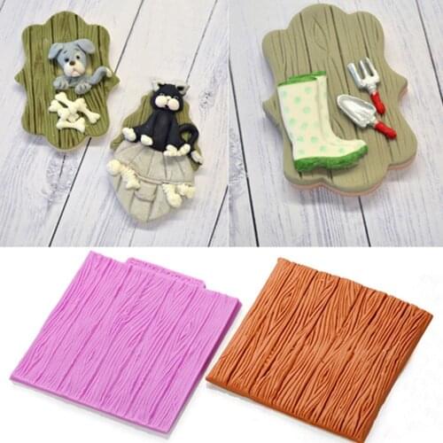 1PC Creative Tree Bark Texture Molds Silicone Wood Pattern Fondant Molds Mat Cake Mold Cake Decoration Accessories Backing Tool