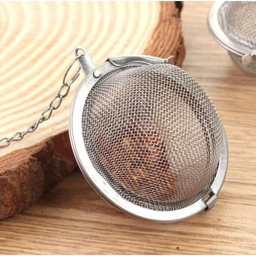 200pcs New Stainless Steel Sphere Locking Tea Ball Strainer Mesh Infuser Tea Strainer Filter Free Shipping SN1641
