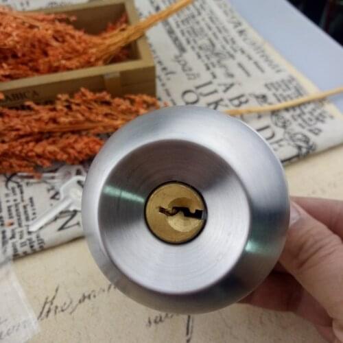 201# Stainless Steel Round Ball Door Knobs Handles Passage Entrance Lock Latch Set For Home Bathroom Door Hardware