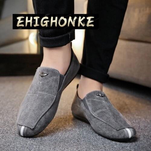 2021 Fashion Step Mens Casual Shoes Moccasin Driving Shoes Soft Comfortable Breathable Sports Shoes Black Grey Red Loafers y78