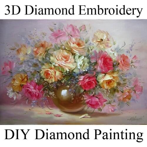 3D Diamond Embroidery Flower Diamond Cross Stitch Square Diamond Painting Diy Diamond Painting