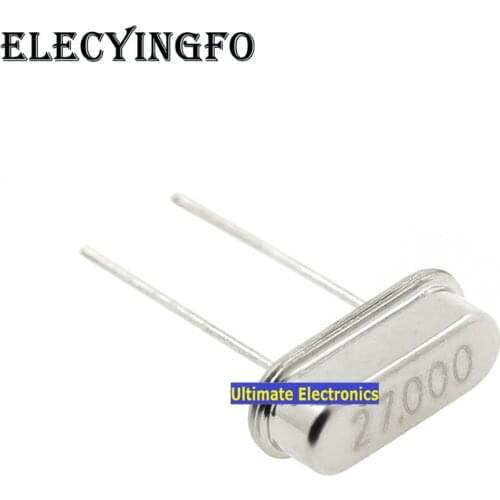 40pcs Passive crystal HC-49S 27MHZ 27M Crystalline DIP 2feet