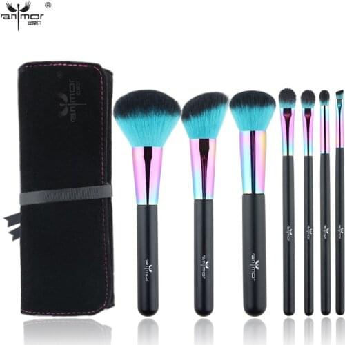 Anmor Makeup Brushes Set Professional Foundation Eyeshadow Powder Contour Make Up Brush Cosmetics With Bag Pinceaux Maquillage