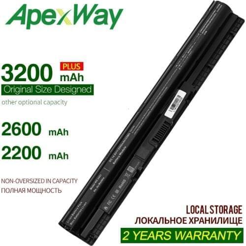 ApexWay 4Cell 14.4v 2200mAh 3451 3551 Laptop Battery For DELL Inspiron 5458 5455 5555 series WKRJ2 GXVJ3 K185W HD4J0 M5Y1K