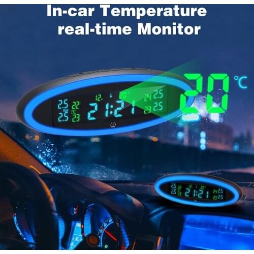 Car Tire Pressure System TPMS 12V LCD Colorful Charger With OBD Auto Security Alarm Internal Sensor ACC USB Tyre Externa