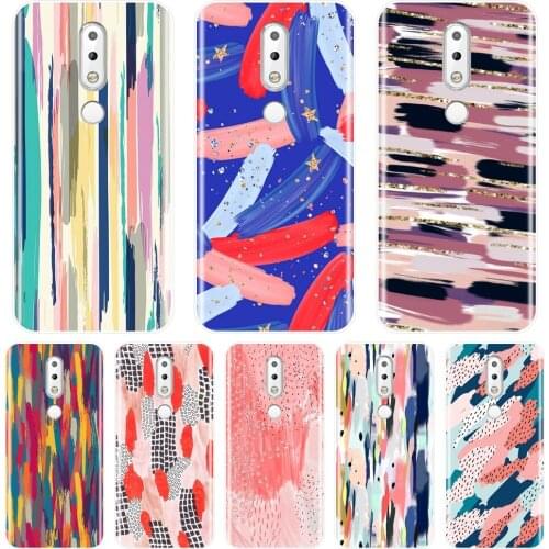 Phone Case For Nokia 7.1 6.1 5.1 3.1 2.1 Case Silicone Art Graffiti Stripes Soft Back Cover For Nokia 2.1 3.1 5.1 6.1 7.1 Plus