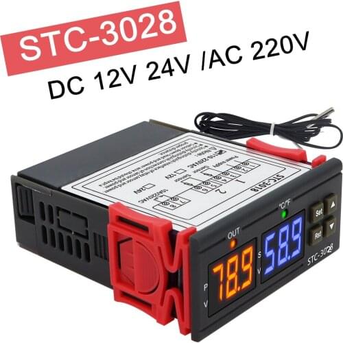 Digital Thermostat Temperature Controller STC-3008 STC-3028 Thermometer Sensor Hygrometer 12V 24V 220V 50%off