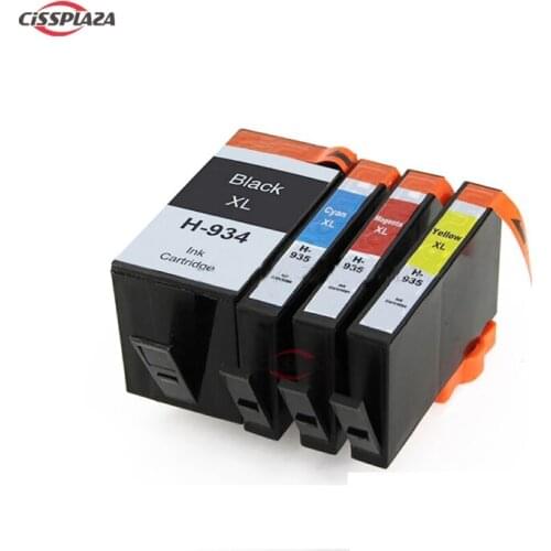 CISSPLAZA 4 x compatible Ink Cartridge for HP934 935XL for 934 XL 935XL 2P23AA 2P24AA 2P25AA 2P26AA