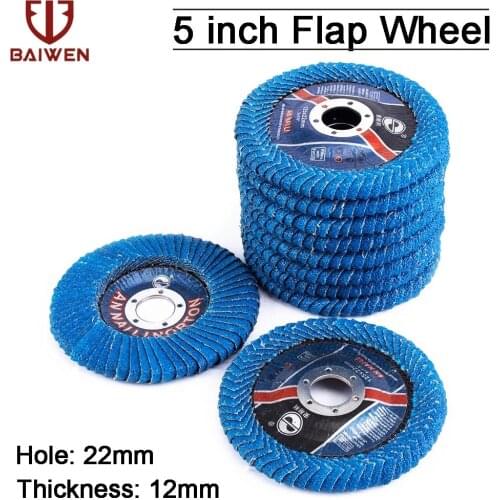 125mm 5 Inch Professional Flap Discs Sanding Discs 60Grit Grinding Wheels Blades For Angle Grinder 2-10PCS