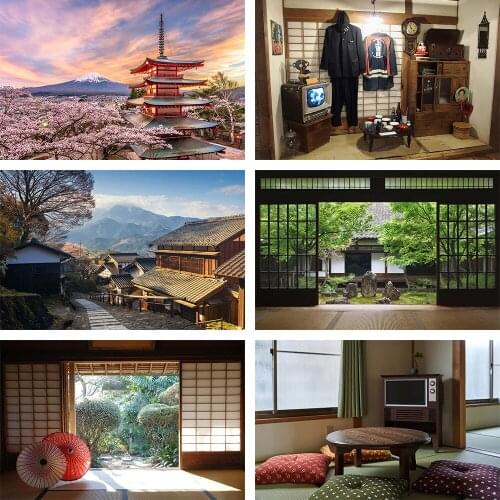 Mehofond Japanese Style Room Photography Background Japan Traditional Residence Birthday Wedding Portrait Backdrop Photo Studio