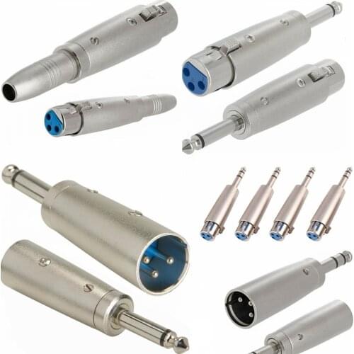 3 pin XLR Female Male to 1/4" 6.35mm Stereo Mono Male / Female Cannon Plug TRS Jack Audio Adapter Cable Microphone Mic Adapter