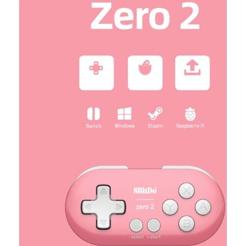 For 8BitDo ZERO 2 Bluetooth Mini Controller for Nintend Switch Windows Steam MacOS Androids Phone Computer Drawing Gamepad