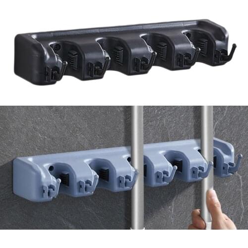 Wall Mounted Kitchen Storage Mop Organizer Holder Brush Broom er Set