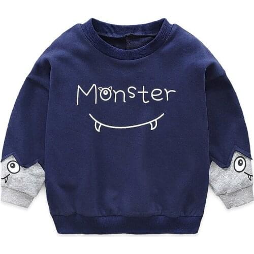 2019 Wholesale Autumn kids Cotton sweatshirt boys girl print Casual tops spring baby clothes Childrens clothing