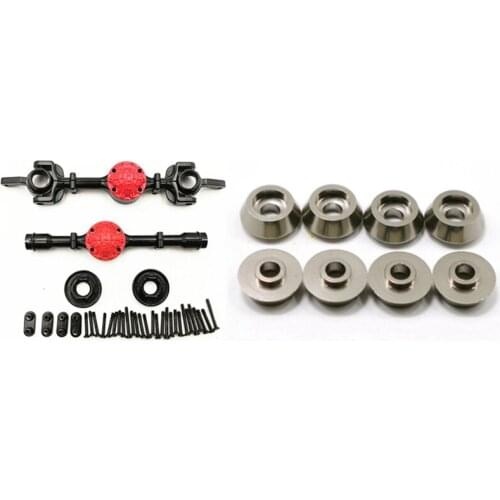 For WPL 4X4 Truck Front and Rear Shaft Shell Climbing Toy Model with 8Pcs Screw Shim Washer Rest for WPL C14 C44 D99S
