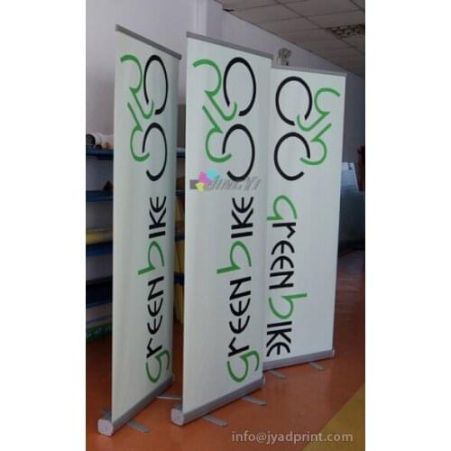 Customized Tsingtao beer bottle shaped roll up banner display stand, promotion information display pull up banner