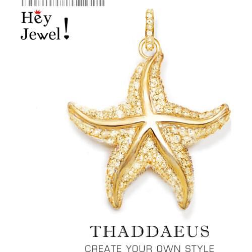 Pendant Golden Oceanstar,2021 Spring Brand New Fine Jewelry Romantic 925 Sterling Silver Accessories Deep Sea Gift For Women