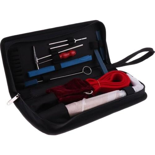 Portable Piano Tuning Hammer Temperament Strip Rubber Mute Wrench Awl Set Piano Keyboard Tools