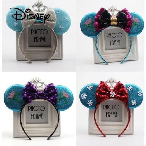 Disney Headband Child Girl Hair Accessories Anna Headwear Performance Ears Party Decoration Christmas Gifts