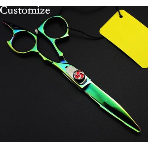Customize professional Japan 440c 5.5 inch cut hair scissors cutting makas haircut shears barber tools hairdressing scissors
