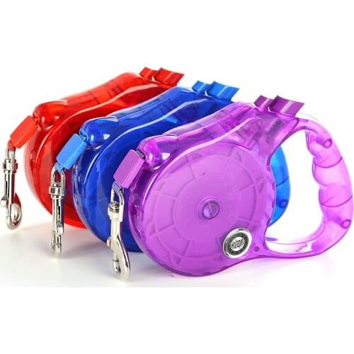 Transparent Reflective Dog Leashes For Large Dogs Automatic Extending Traction Rope Retractable Big Dog Leash Pet Walking Leads