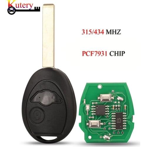 Kutery Remote Car Key For BMW Mini Cooper S R50 R53 315/433MHZ ID73 PCF7931 Chip With Uncut Blade
