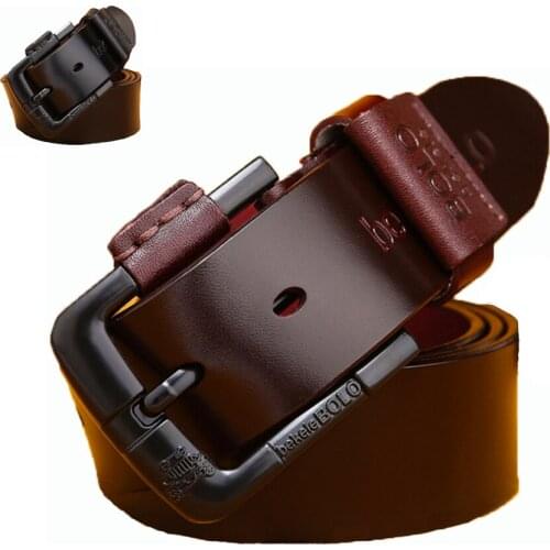 Genuine Leather mens belt Fashion alloy belts Buckle luxury brand jeans belts for men business belt female belt