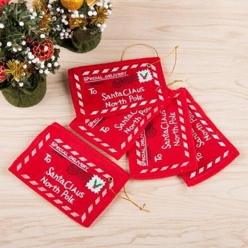 Christmas Red Santa Claus Envelope Hanging Ornaments Christmas Decoration for Home New Year Xmas Tree Card Gift Navidad Decor