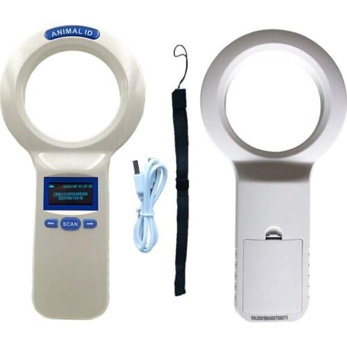 3 AA animal ID handheld reader USB 134.2kHz FDX-B chip scanner for ear tag,microchip transponder pet dog livestock management