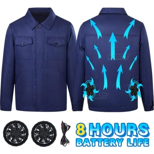 Summer Cooling Fan Jacket Hiking Jacket Workwear USB Power Supply Outdoor Heatstroke Protection Air Conditioning Work Clothing